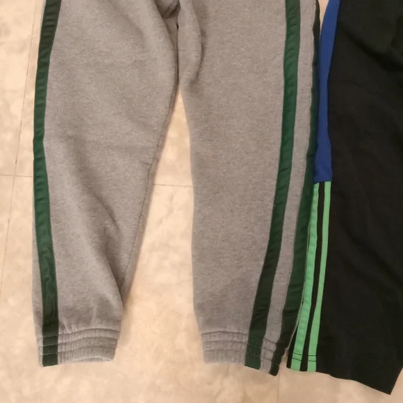 Adidas boys joggers sweatpants atathletic pants bundle size 7 black gray blue - Picture 7 of 11